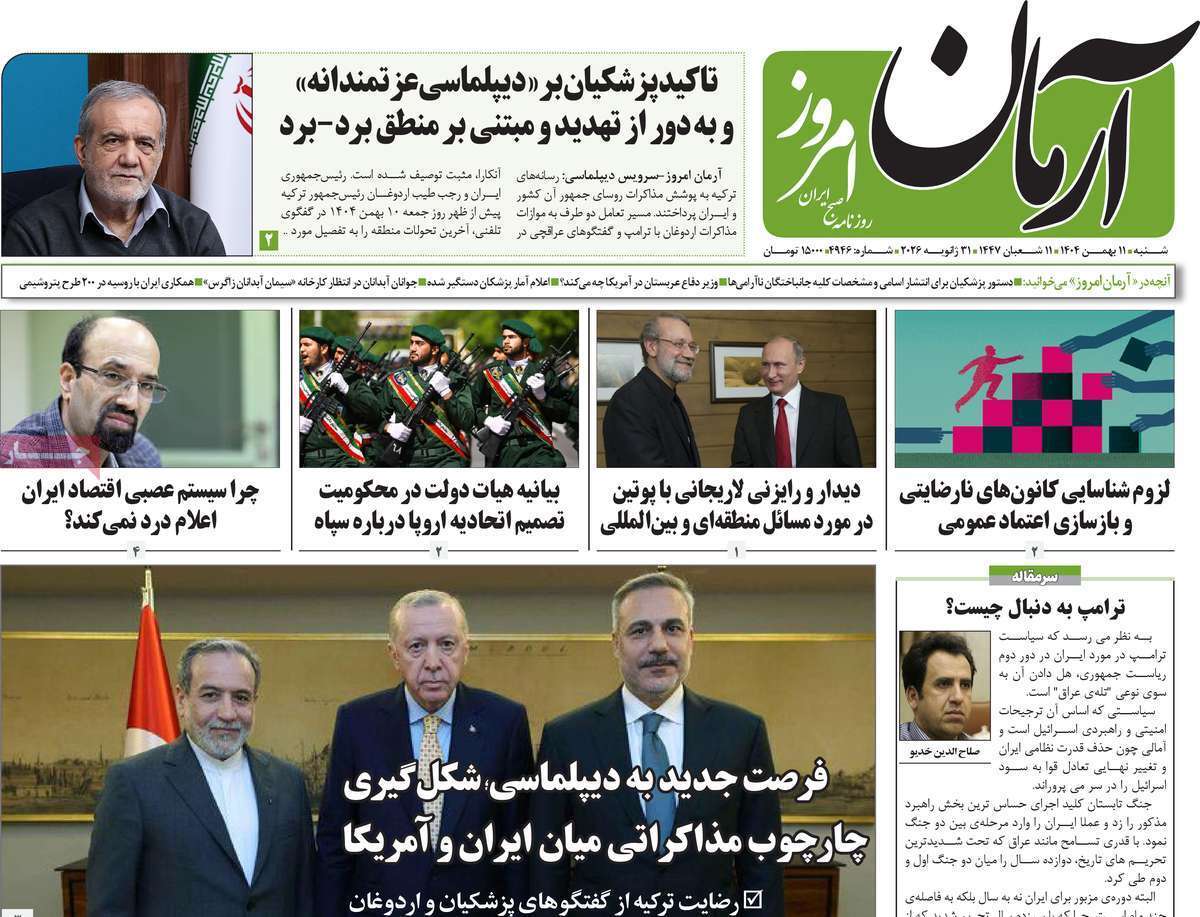 روزنامه آرمان امروز