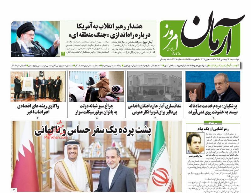 روزنامه آرمان امروز