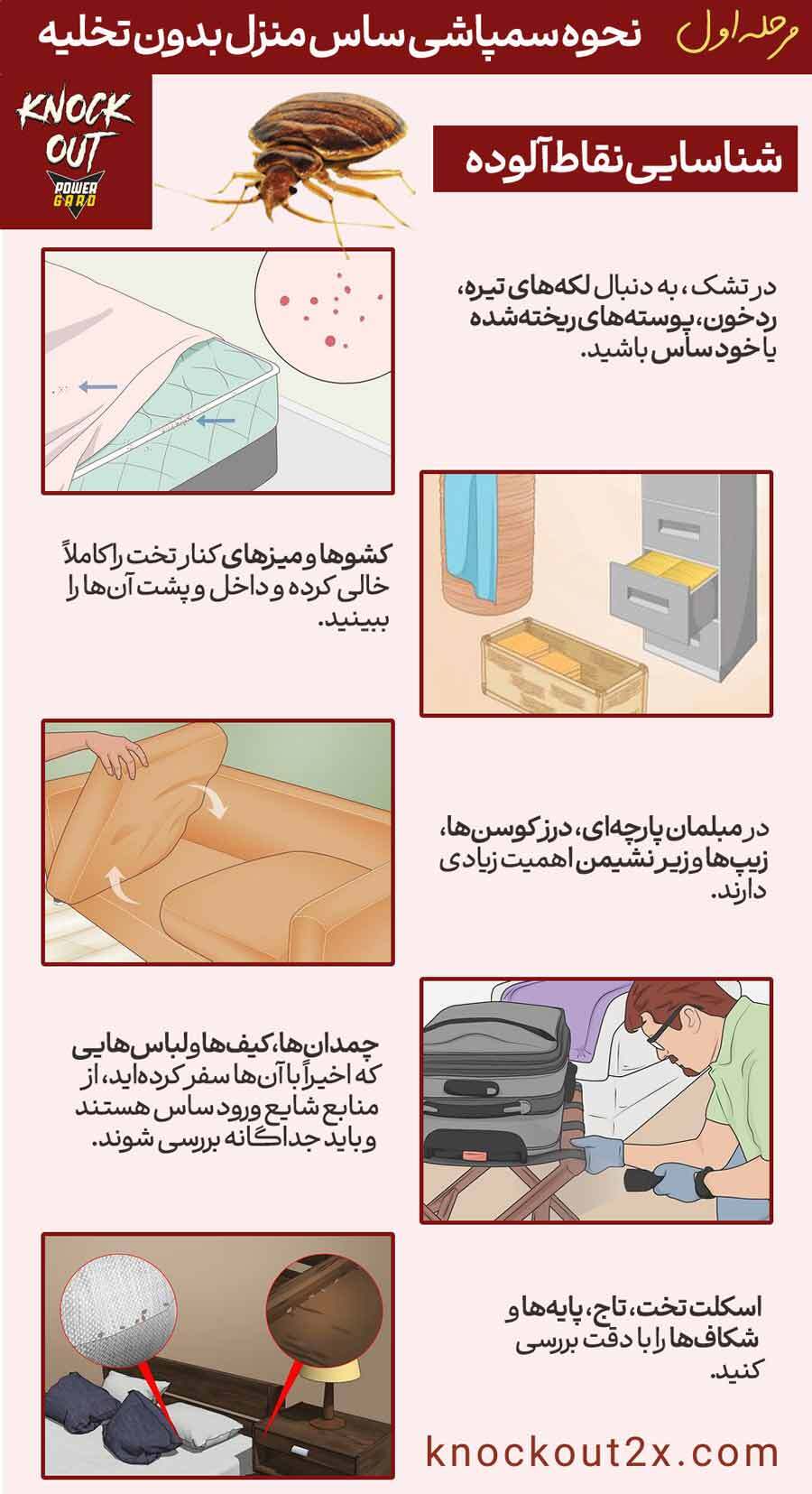 آموزش سمپاشی ساس منزل بدون تخلیه - بدون بو با سم ساس ناک اوت