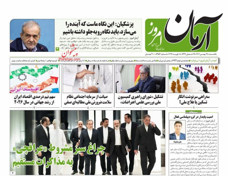 روزنامه آرمان امروز