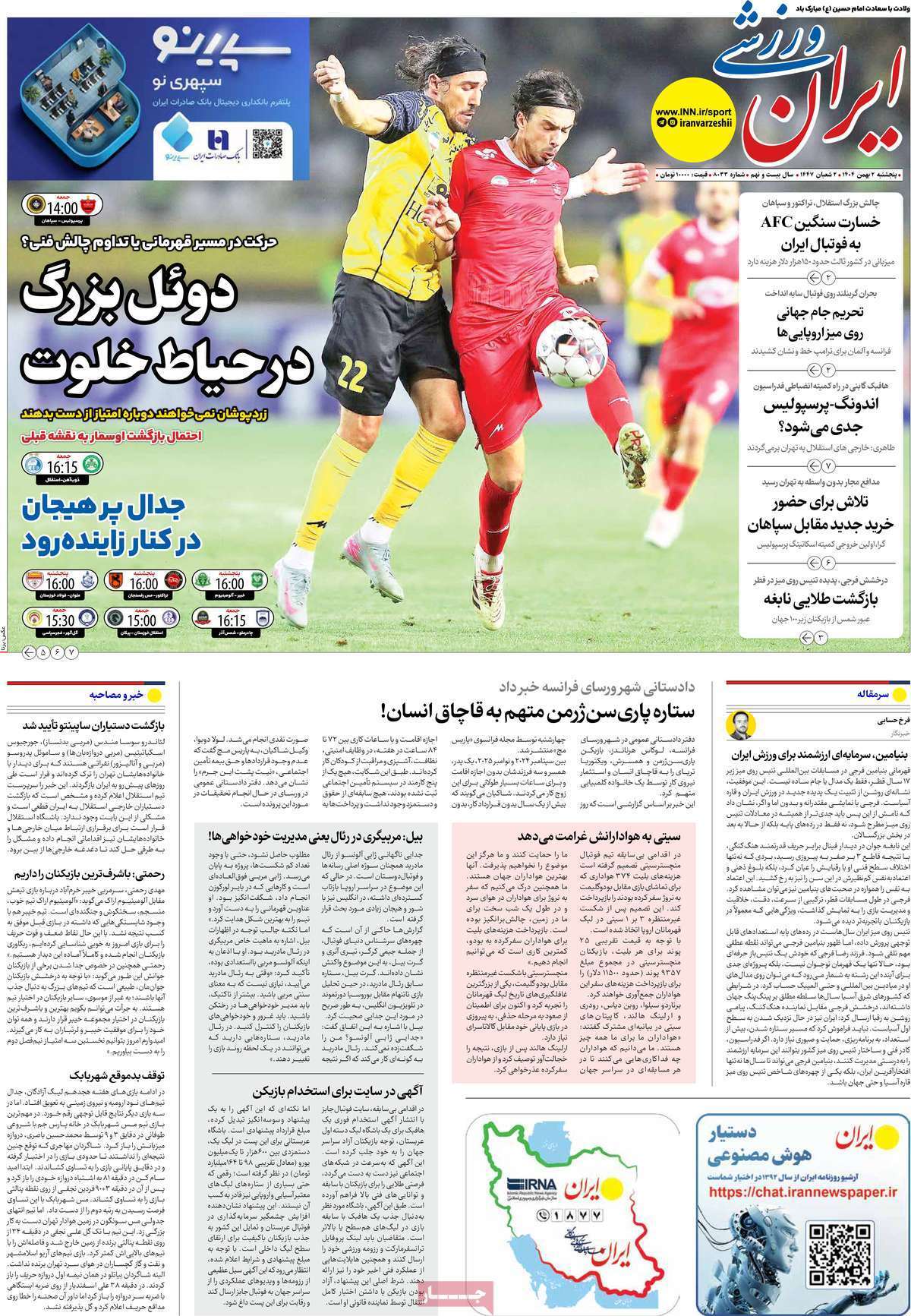 روزنامه ایران ورزشی