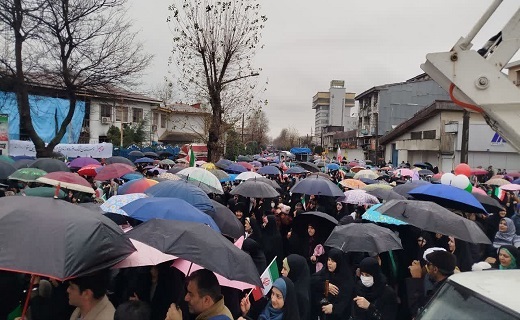 تصاویری ماندگار از حضور امروز گیلانیان در راهپیمایی ۲۲ بهمن