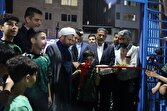 باشگاه خبرنگاران -فجر خدمت؛ بهار شهر به زمین ورزشی گمبرون رسید