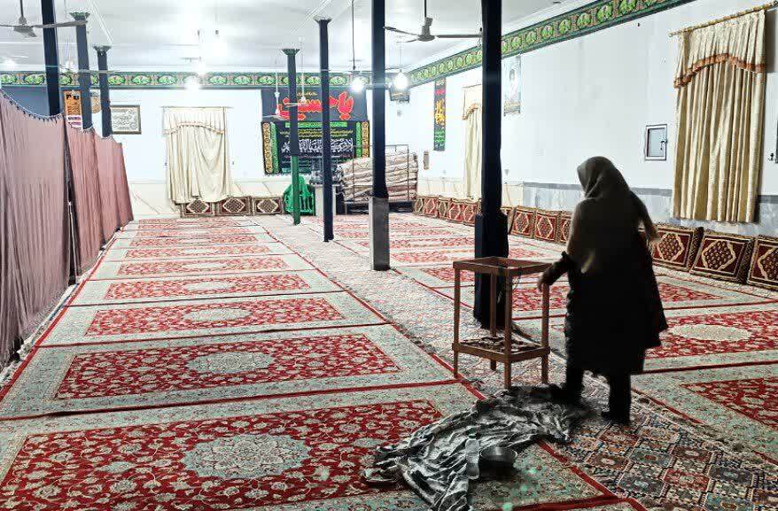 غبارروبی مساجد روستای ده محمد