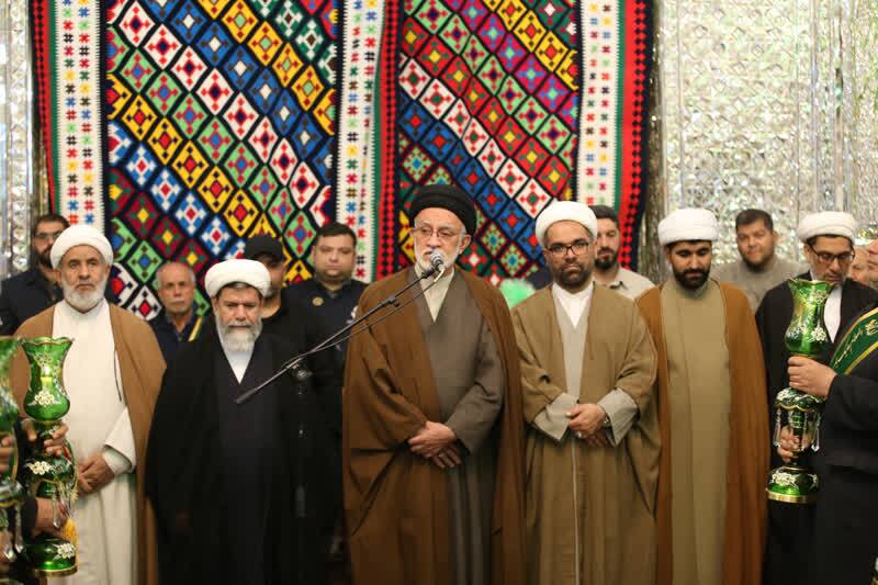 غبارروبی حرم حضرت سیدعلاءالدین حسین(ع)