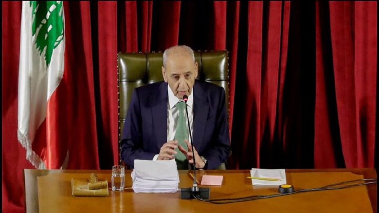 رئیس پارلمان لبنان شهادت رهبر معظم انقلاب را تسلیت گفت