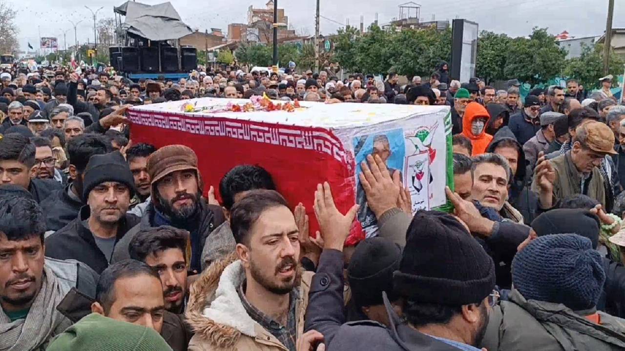 مراسم تشییع شهید جواد لکزائی در علی آباد کتول برگزار شد