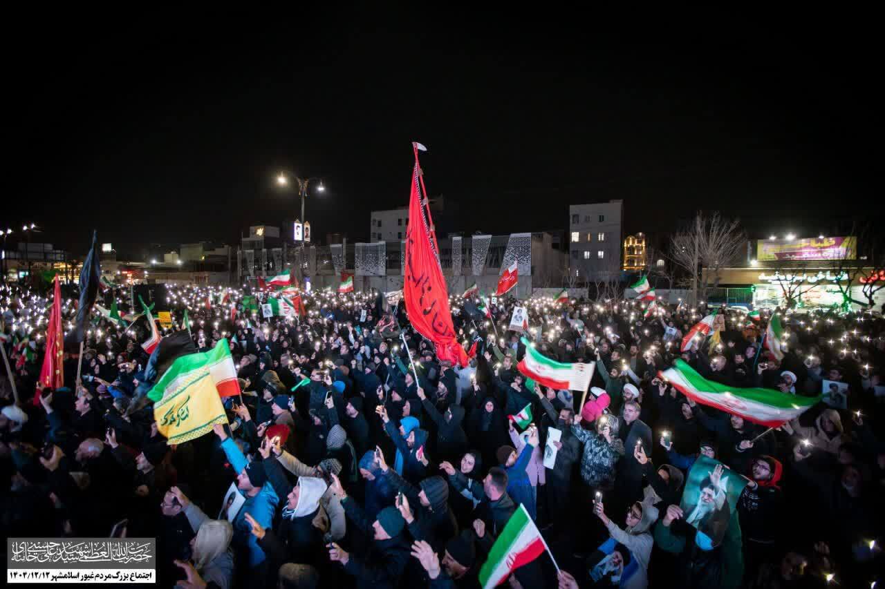 مراسم سوگواری شهادت رهبر انقلاب در اسلامشهر + عکس