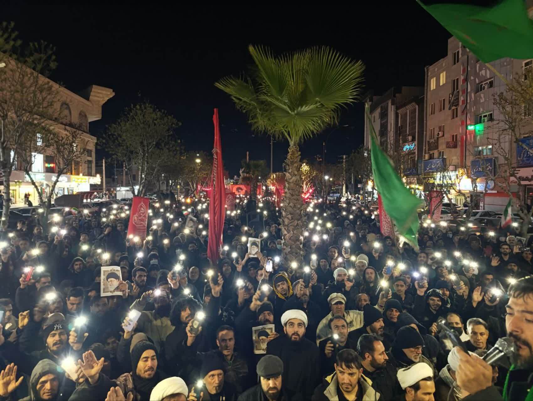 چهارمین روز متوالی عزاداری شهادت رهبر  انقلاب در نسیم&zwnj;شهر