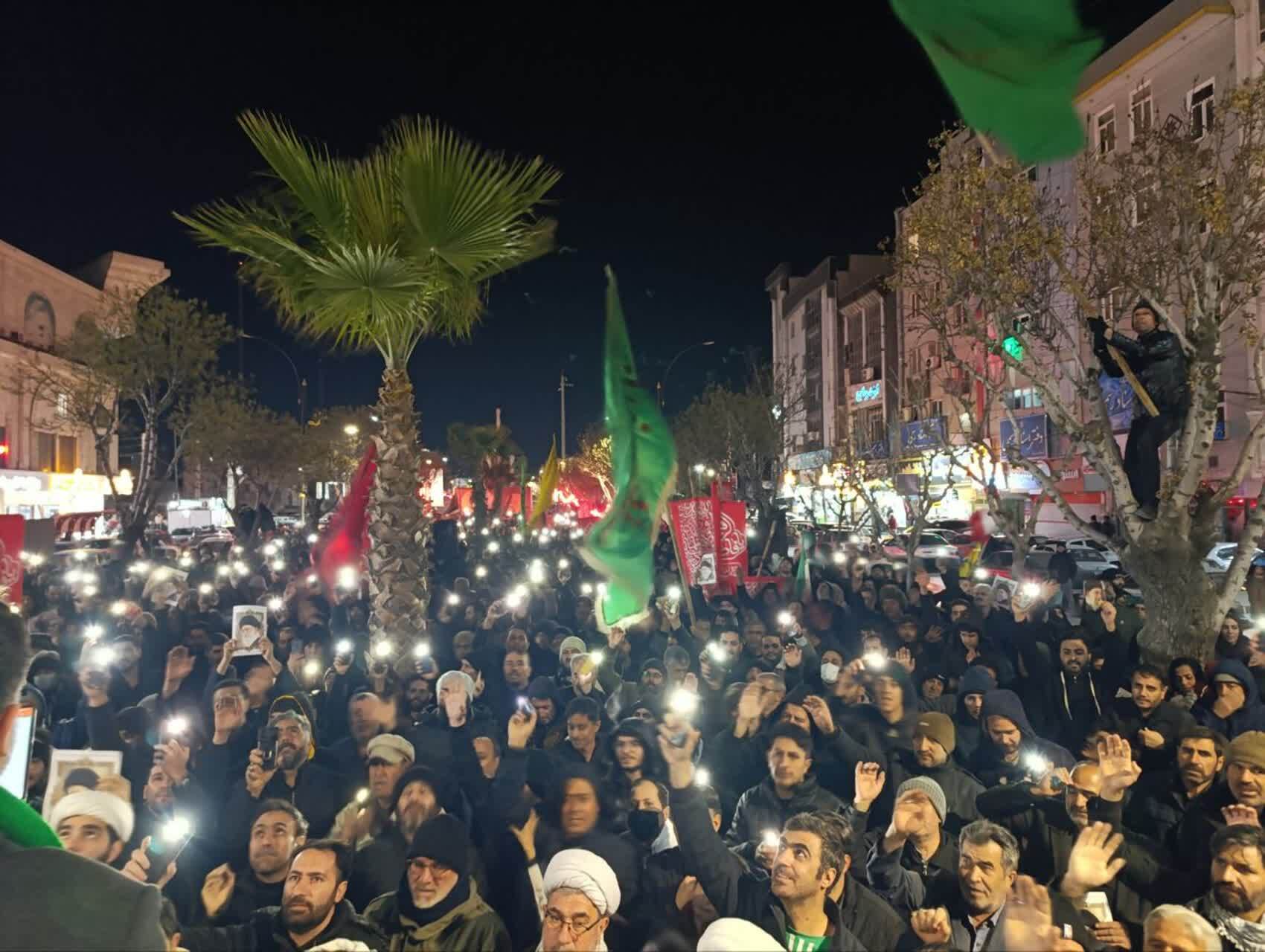 چهارمین روز متوالی عزاداری شهادت رهبر  انقلاب در نسیم&zwnj;شهر