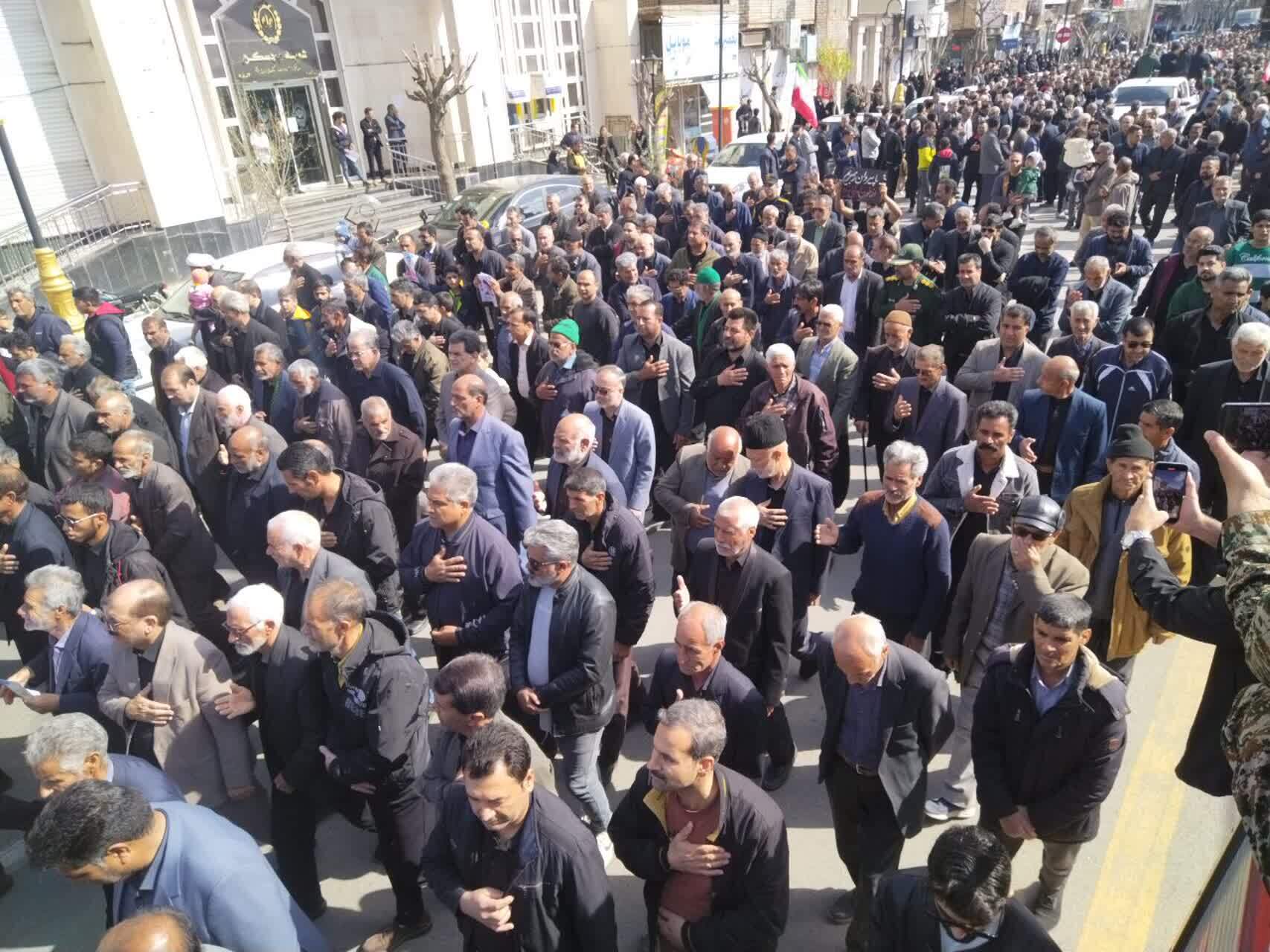تشییع پیکر شهید محمدصادق نظافتی در شهر بردسکن