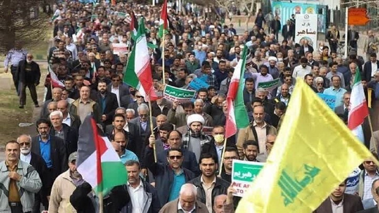 راهپیمایی محکومیت جنایات آمریکا و رژیم صهیونیستی پس از برپایی نمازجمعه