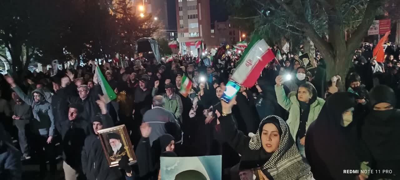 عزاداری مردم شهر محمدیه در سوگ شهادت رهبر انقلاب
