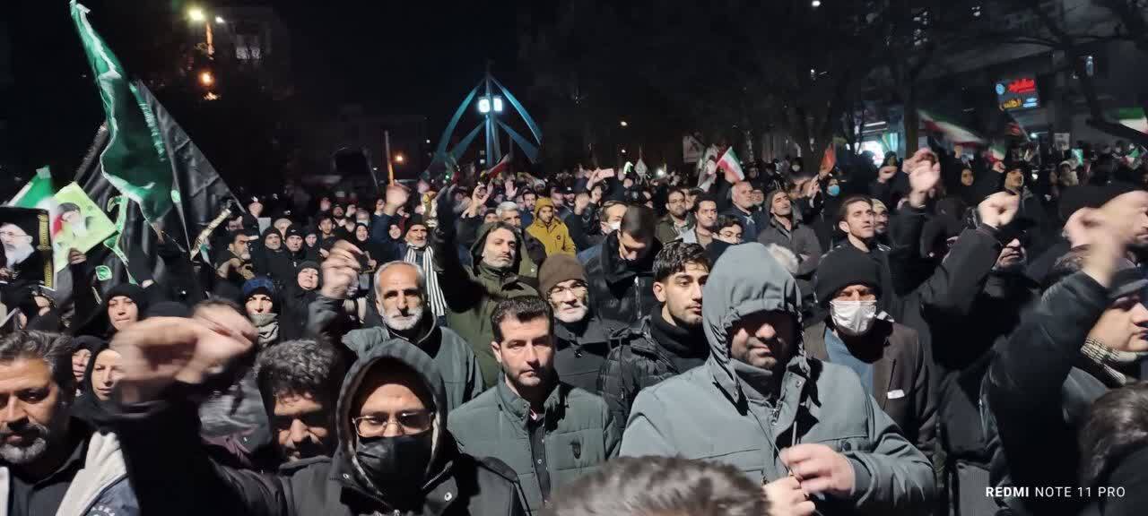 عزاداری مردم شهر محمدیه در سوگ شهادت رهبر انقلاب