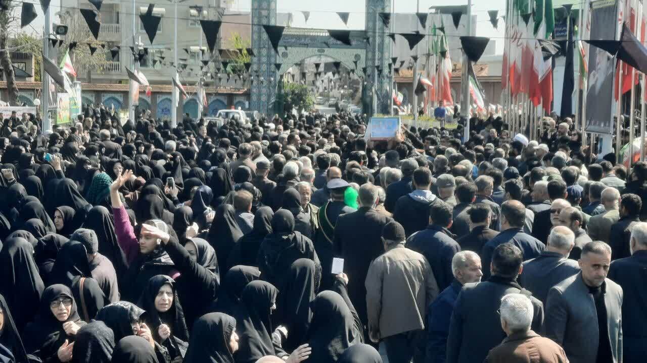 تشییع پیکر شهید مدافع وطن در آمل