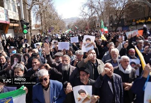 مردم لرستان در راهپیمایی امروز؛ یک بار دیگر پای امام شهید و انقلاب اسلامی  ایستادند + تصاویر