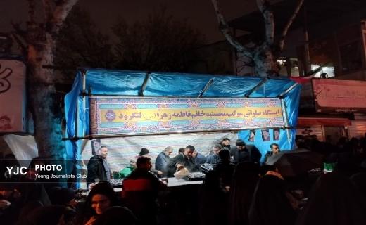 خدمات رسانی ۳۴ موکب اربعین حسینی گیلان در اجتماعات شبانه
