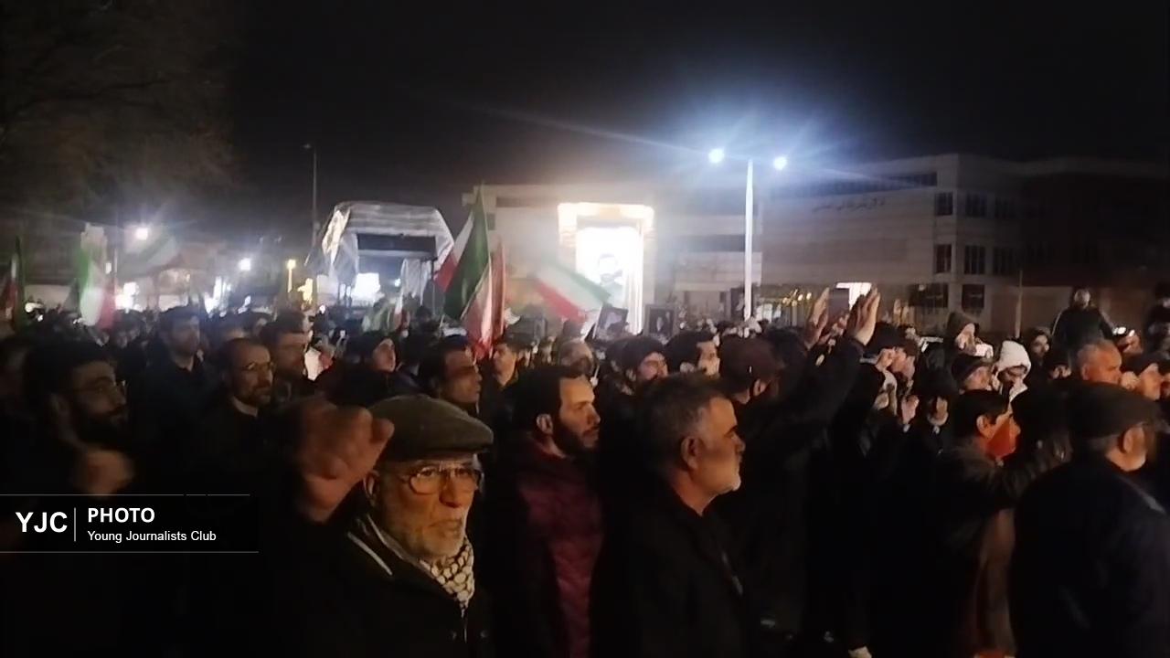 امشب؛ جمعیت عزاداران بروجردی پس از حمله موشکی اسرائیل + فیلم