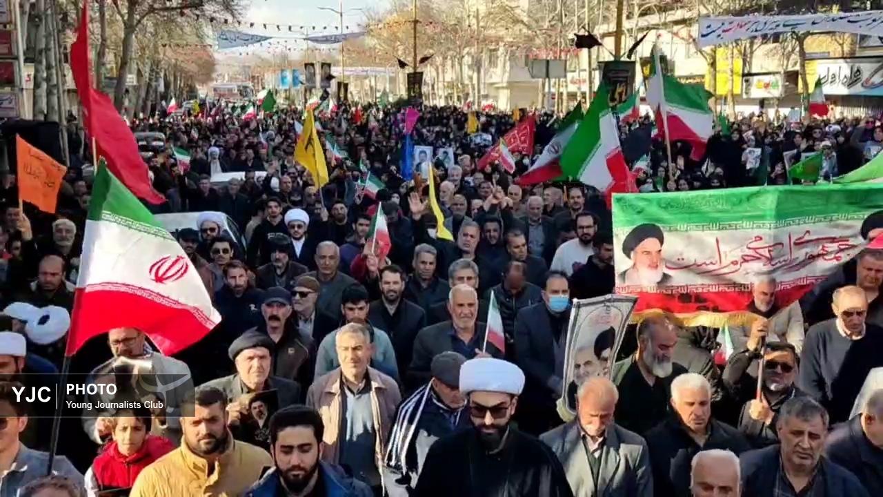 بیعت با امام المسلمین در خیابان انقلاب خرم آباد + فیلم