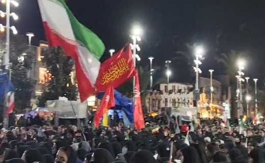 بدرقه شهدای گیلانی در یازدهمین شب خونخواهی رهبر شهید انقلاب + فیلم