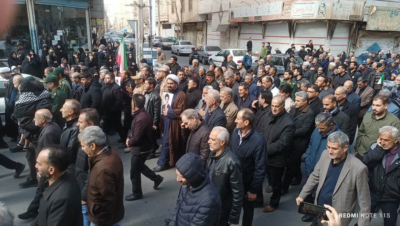 آیین تشییع باشکوه یازدهمین شهید مدافع وطن &laquo;محمد نقوی&raquo; در بهارستان