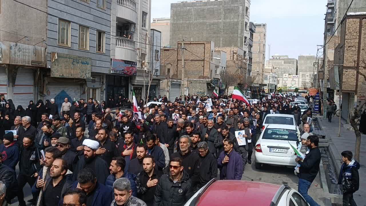 آیین تشییع باشکوه یازدهمین شهید مدافع وطن &laquo;محمد نقوی&raquo; در بهارستان