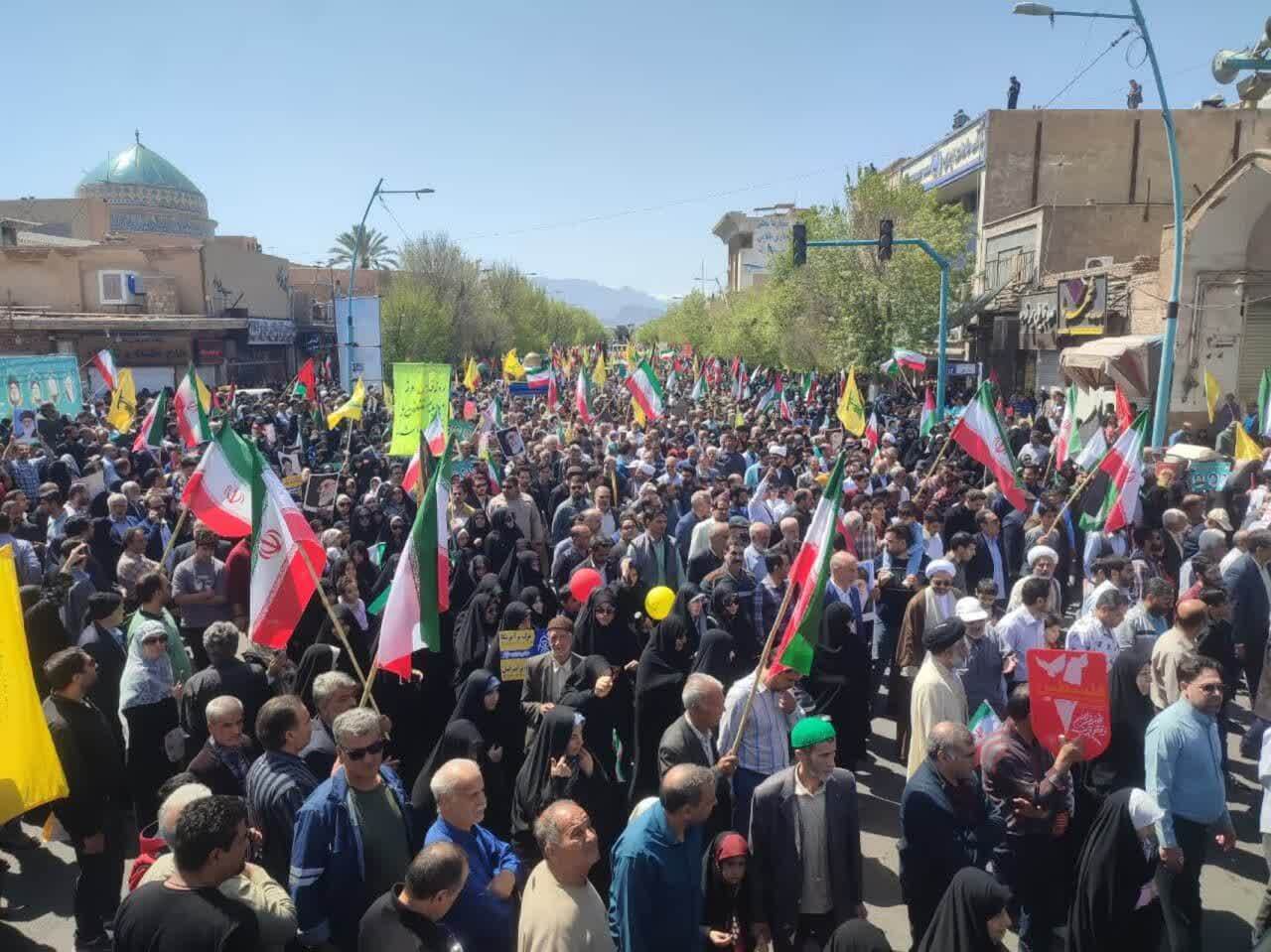 راهپیمایی روز قدس در بیش از ۸۲ نقطه استان یزد
