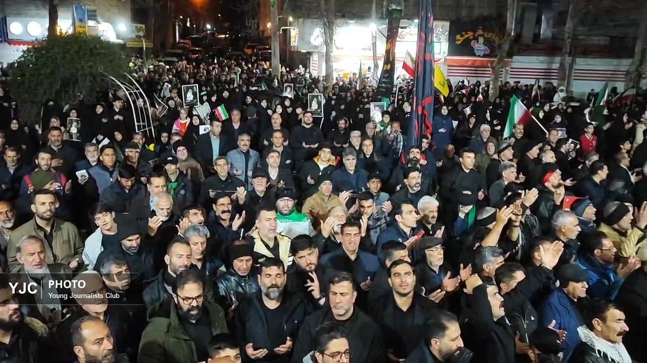 قیام عاشورایی مردم خرم آباد در سیزدهمین شب عزای قائد امت + فیلم