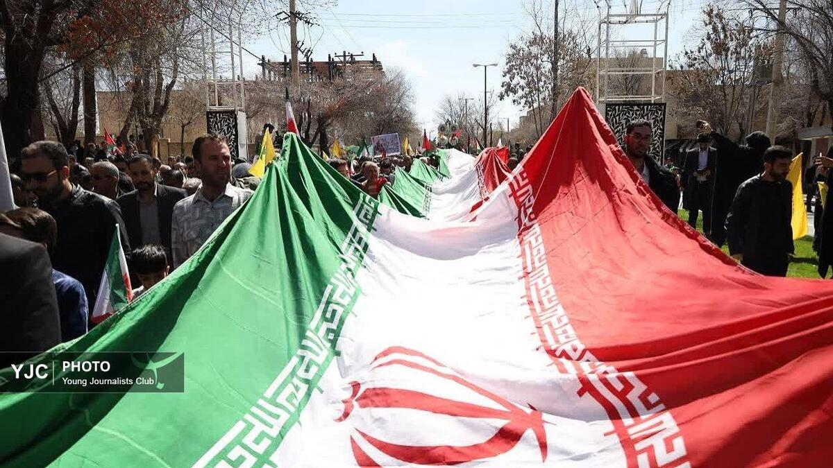 باشگاه خبرنگاران -خروش مردم چهارمحال و بختیاری در راهپیمایی روز جهانی قدس