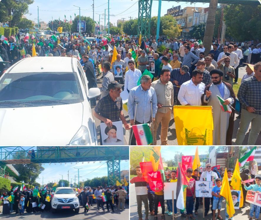 راهپیمایی روز قدس در هرمزگان + فیلم و تصاویر