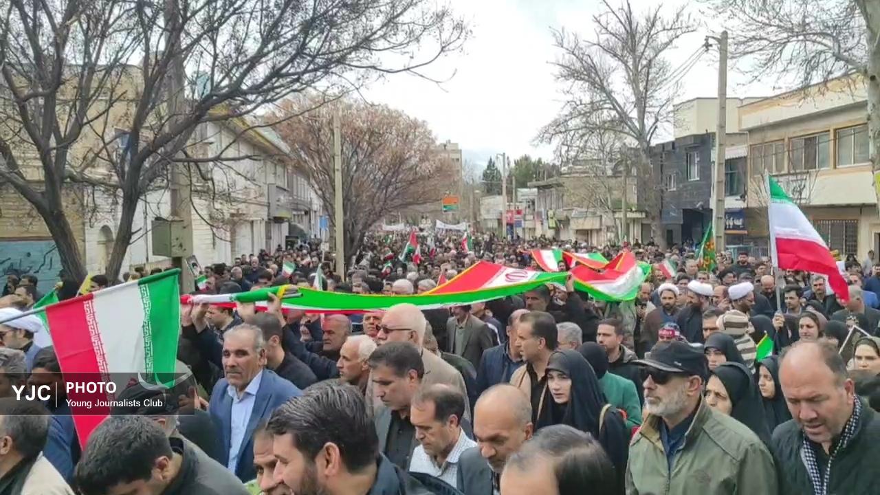 خرم‌آباد در آیینه قدس؛ شهر مملو از طلایه‌داران حمایت از مقاومت ضد صهیونیستی + فیلم