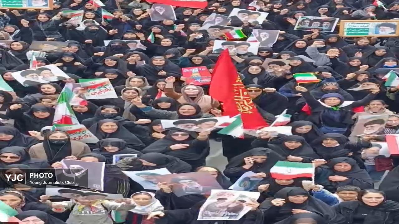 کوهدشت، دریایی از جمعیت در حمایت از قدس شریف + فیلم