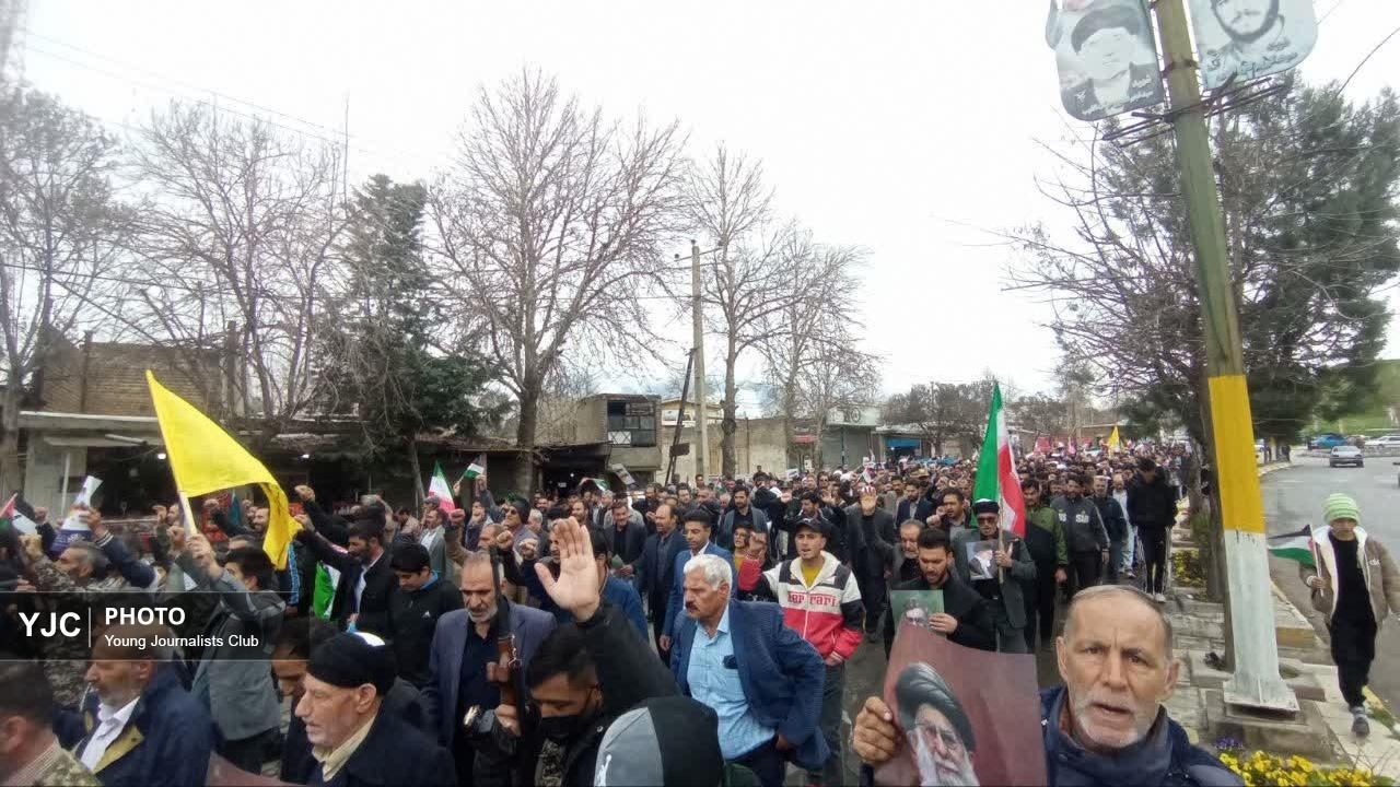 روز قدس در چگنی؛ راهپیمایی پرشور با حضور گستردهٔ مردم ولایت مدار + فیلم
