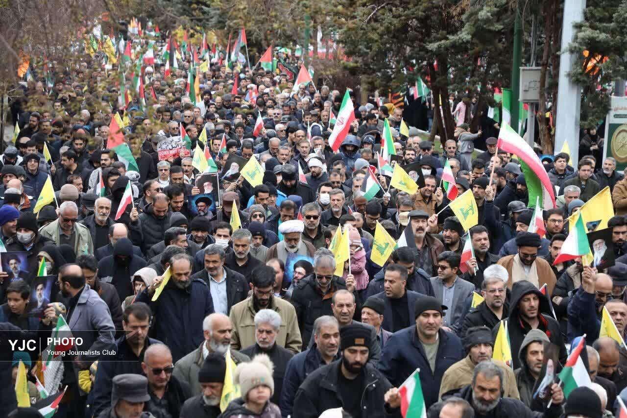 شکوه اقتدار مردم بام ایران در روز جهانی قدس+فیلم