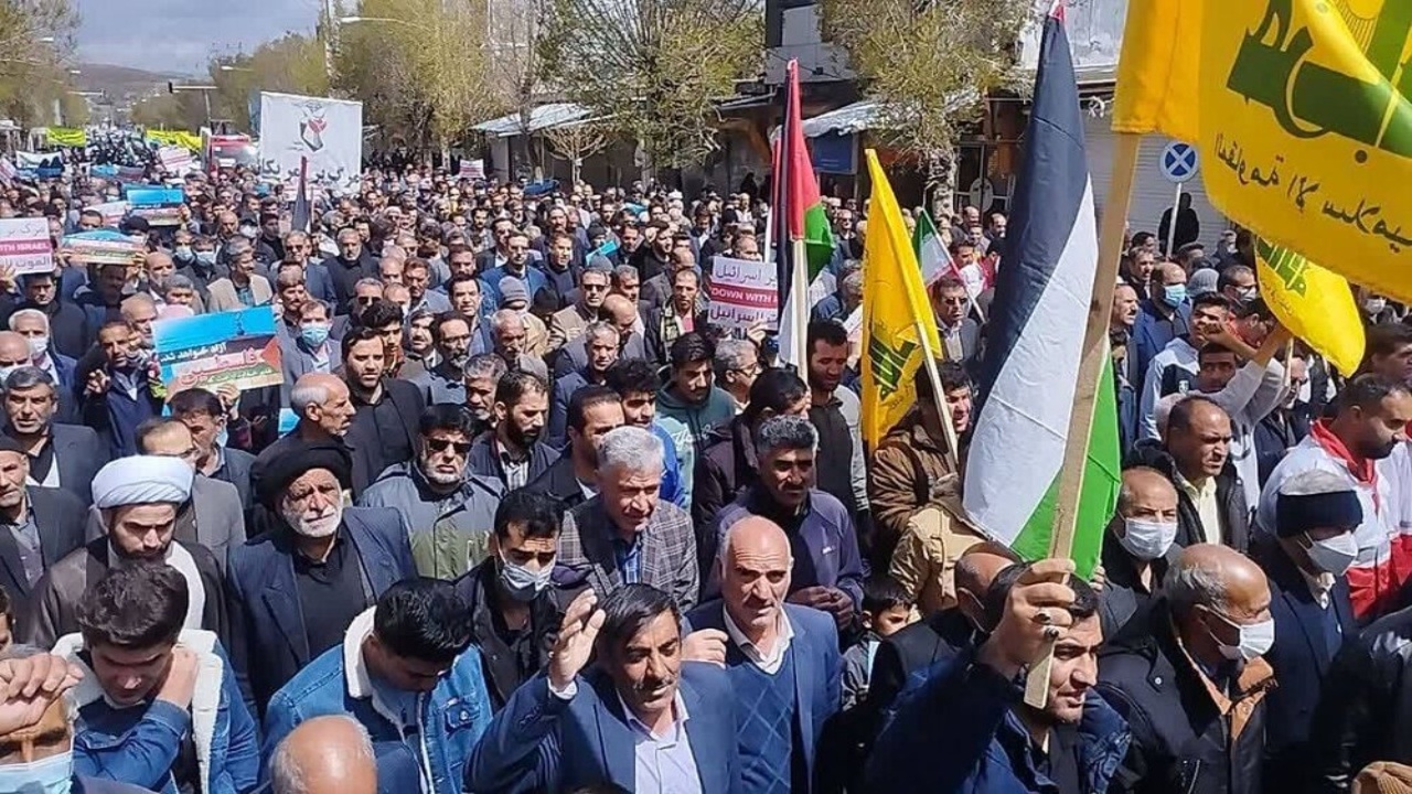 گزارش تصویری از برگزاری مراسم راهپیمایی روز قدس در خرمدره