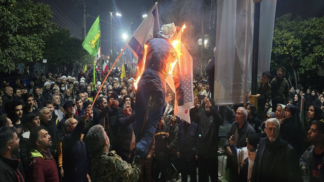 اهریمن صهیونیستی آمریکایی در شهرهای گلستان سوزانده شد + فیلم