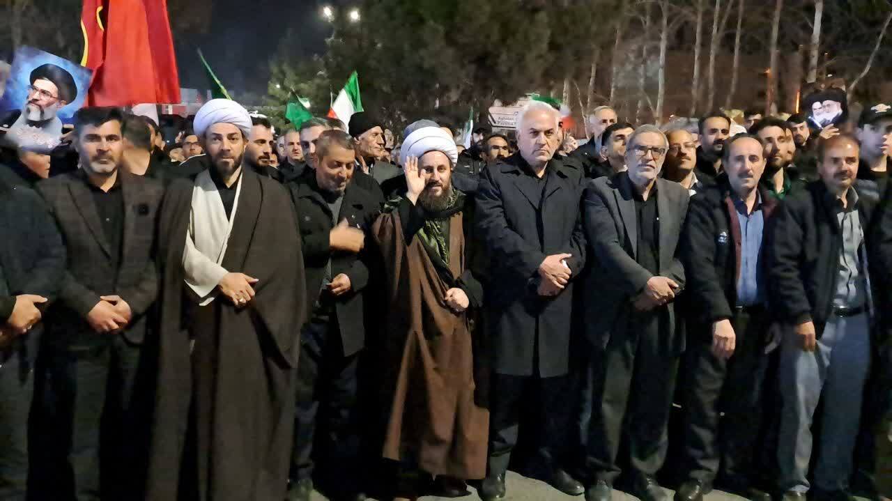 اجتماع دسته عزادارای و مراسم تشییع شهید والامقام رضا حسین زاده در خوی