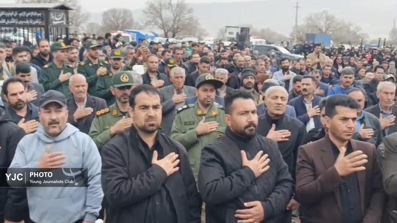 پیکر آسمانی و مطهر شهید والامقام یوسف درویشی در کوهدشت آرام گرفت + فیلم