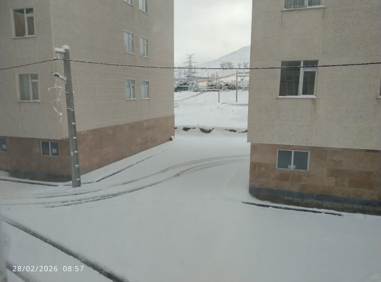 بارش برف در خلخال