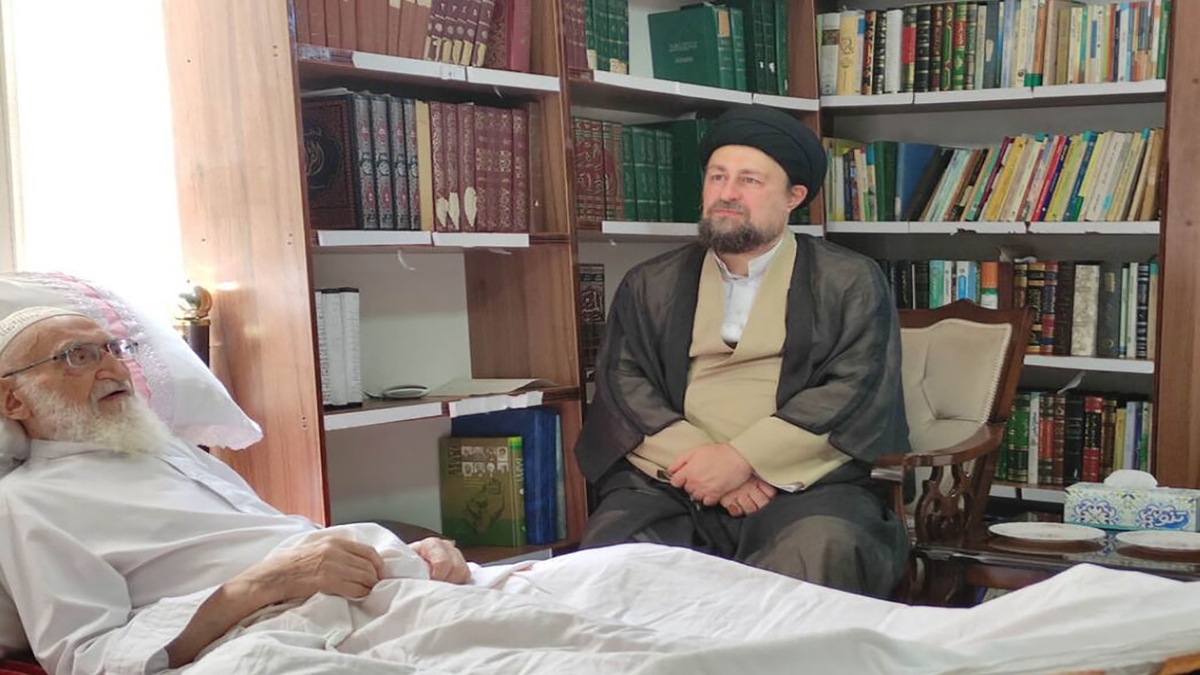 باشگاه خبرنگاران -عیادت سیدحسن خمینی از آیت الله العظمی نوری همدانی
