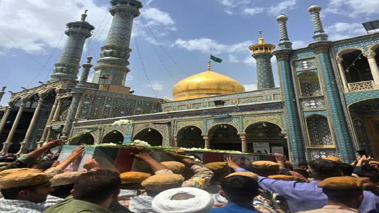 تشییع پیکر مطهر شهید امنیت در قم+فیلم