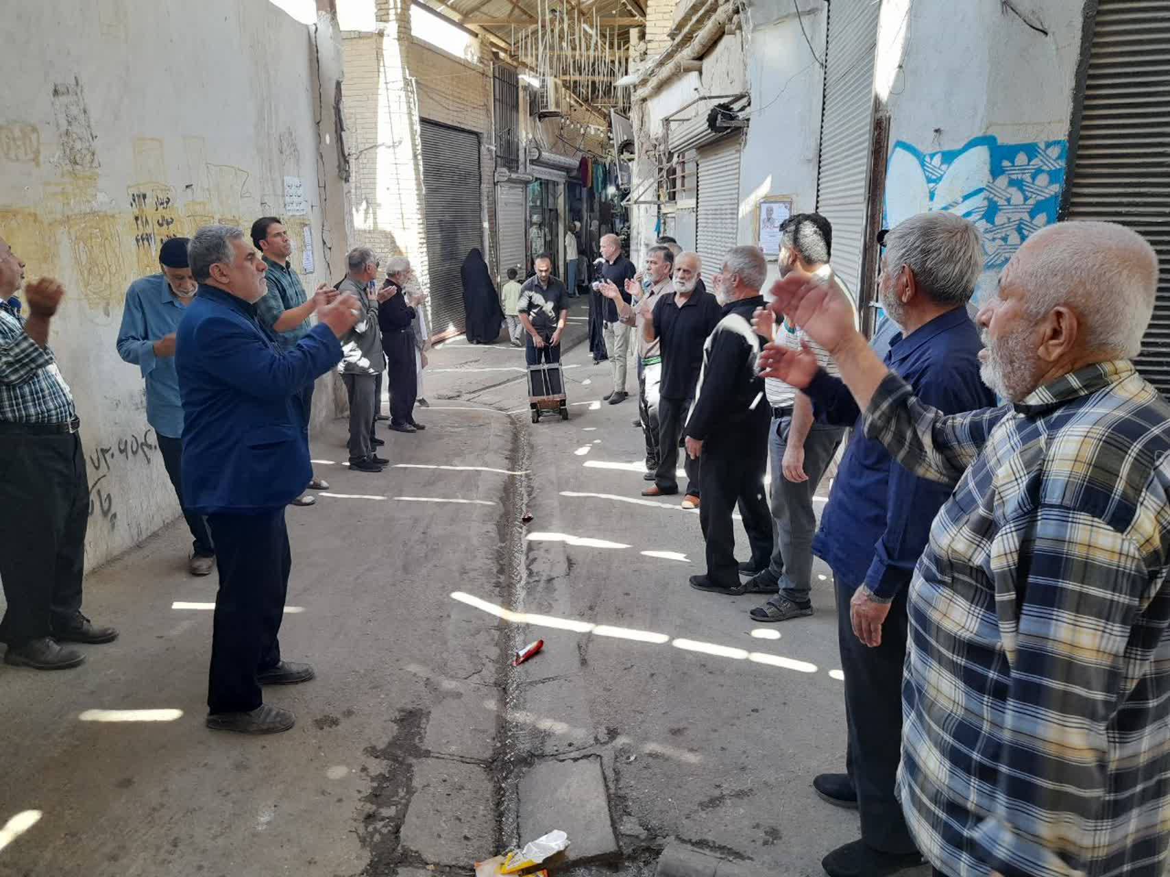 مراسم سوگواری بازاریان پیشوا به مناسبت شهادت امام مجمد باقر(ع)