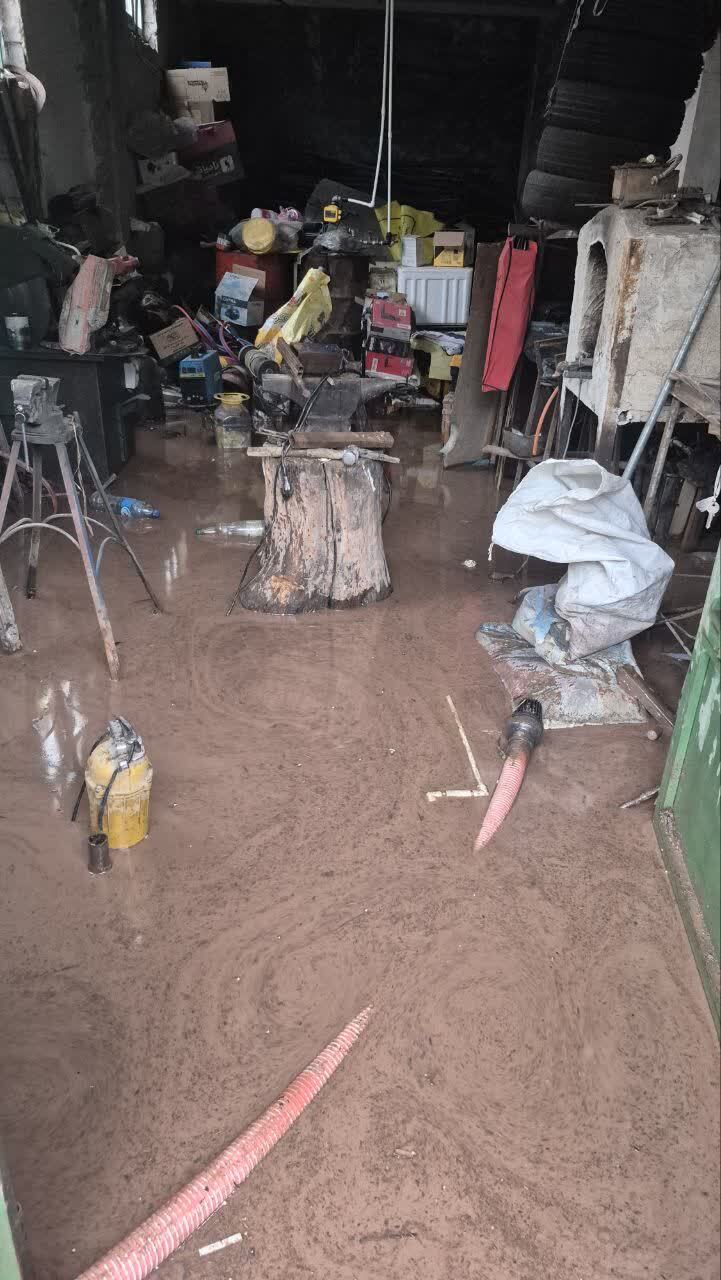 سیل شدید در روستای کورن آذربایجان شزقی