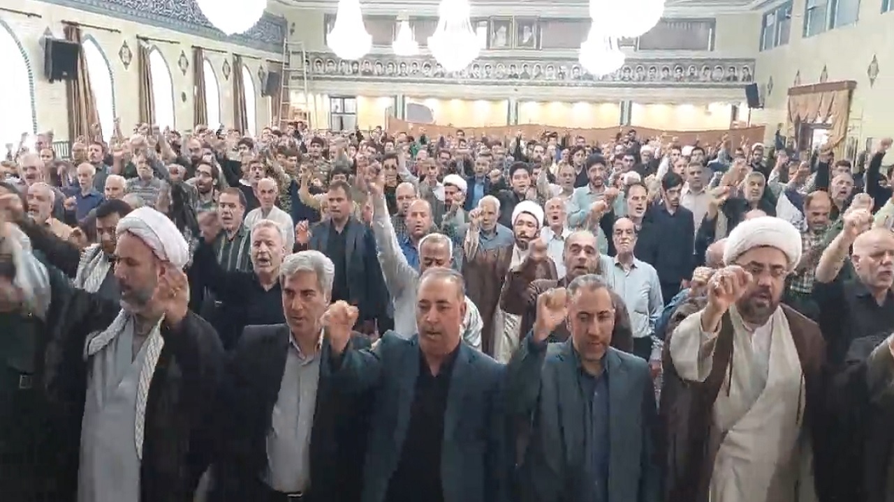فریاد انزجار نمازگزاران آذربایجان شرقی از جنایت رژیم صهیونسیتی