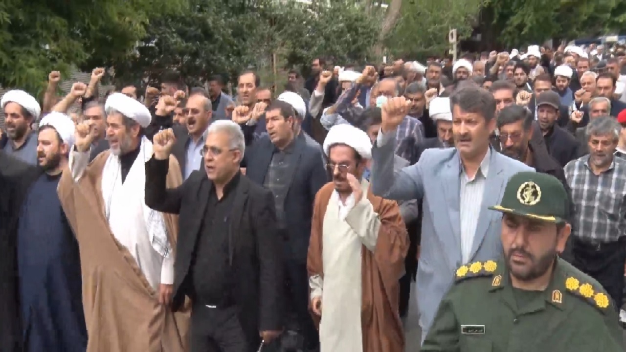 فریاد انزجار نمازگزاران آذربایجان شرقی از جنایت رژیم صهیونسیتی