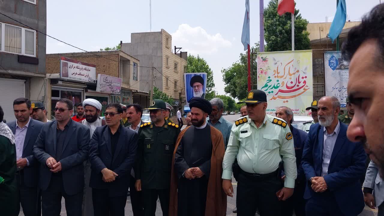 مردم شهرستان هریس راهپیمایی کردند