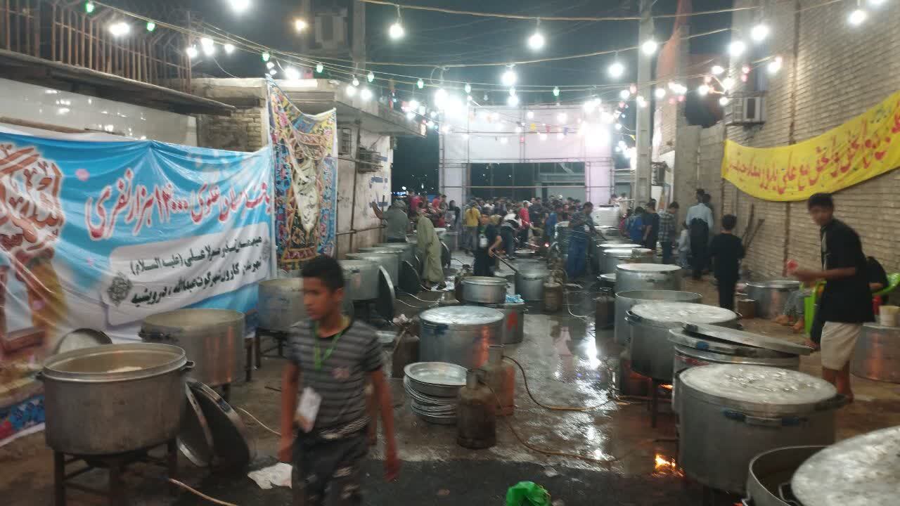 گزارش تصویری از پخت غذای نذری در کوت عبدالله خوزستان