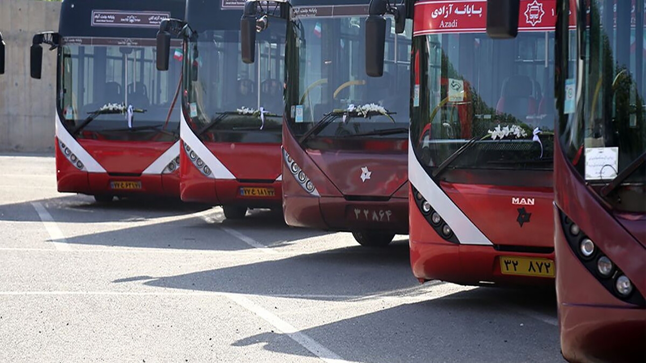 سرویس دهی اتوبوسرانی تهران به راهپیمایان همدلی و ایستادگی