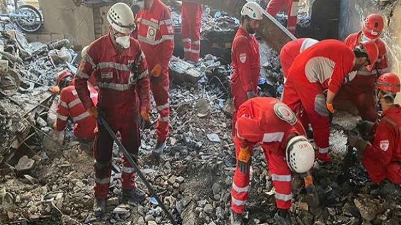 انجام۱۲۴ مورد عملیات امدادی هلال احمر تهران در پی حملات رژیم صهیونیستی