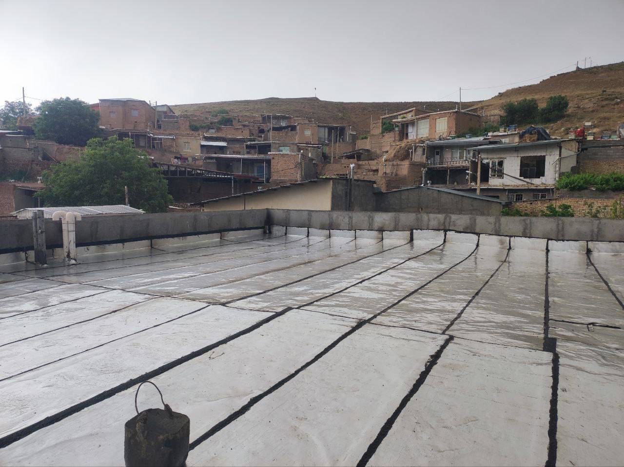 بارش باران در روستای گردشگری توآباد